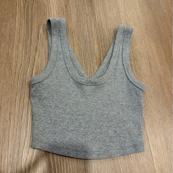 Wild Fable Heather Gray Ribbed Top - Picture 2 of 4